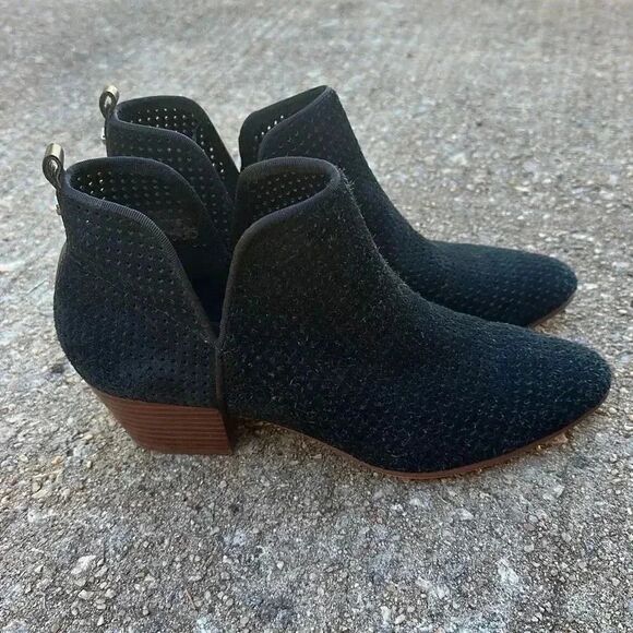 Sam Edelman Rio Suede Perforated Booties - Picture 3 of 11